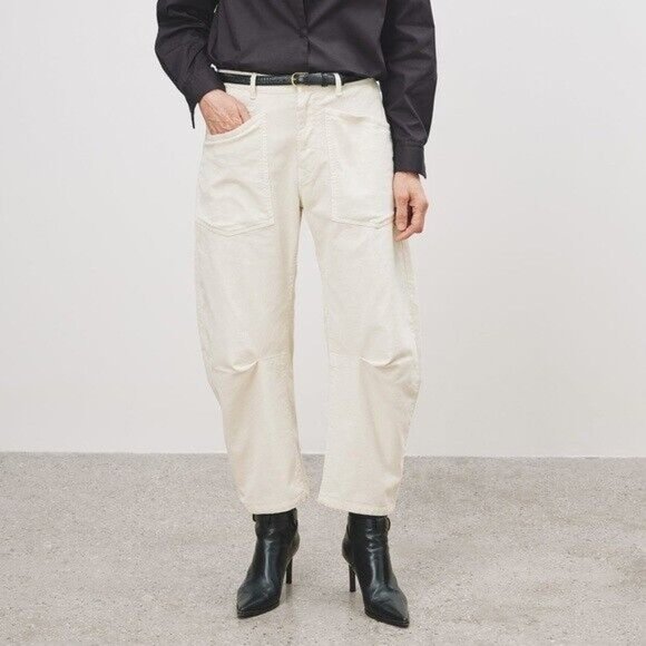 Nili Lotan Shon Winter White Corduroy Pants 2 NWT $450 - Picture 3 of 8